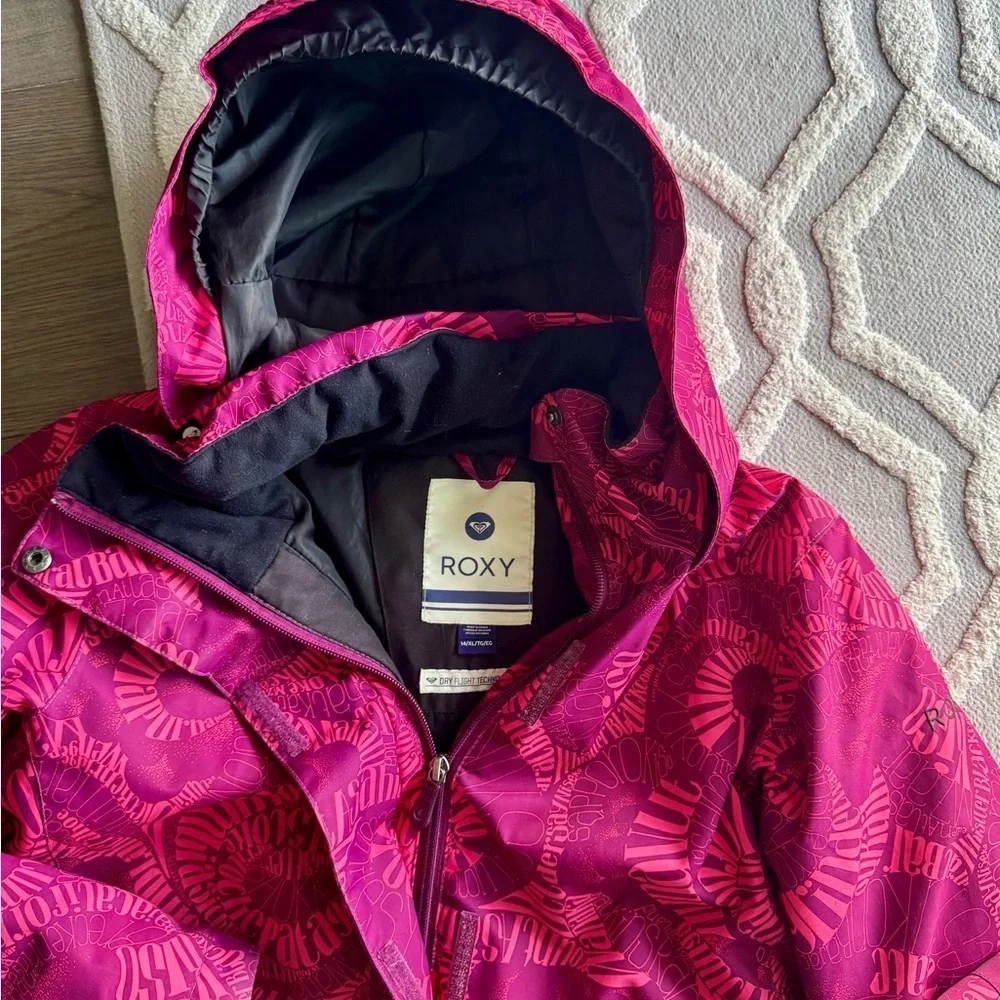 Roxy Jetty Girls Ski & Snowboard Jacket Size 14/16 Waterproof Hooded Winter Coat